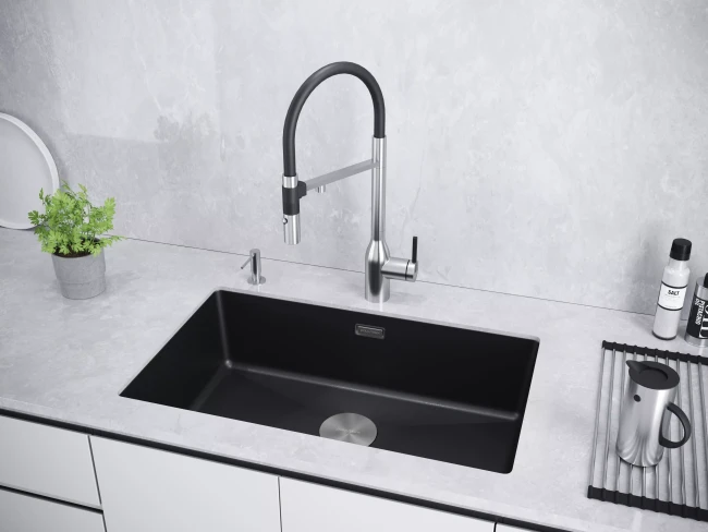 Кухонная мойка LUMI 74 UNI-SKEW из искусственного гранита прямоугольная