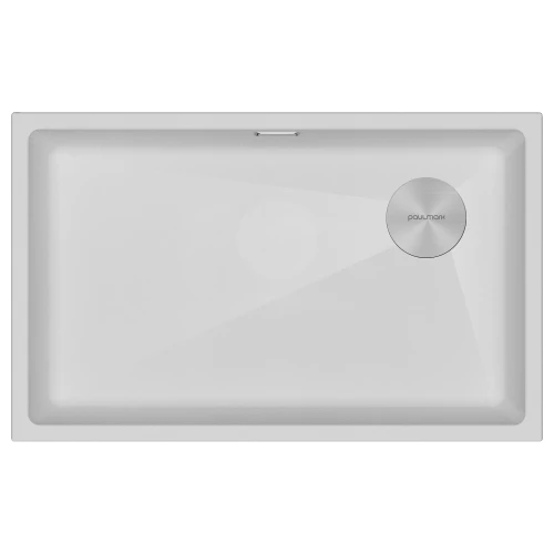 Кухонная мойка LUMI 74 UNI-SKEW из искусственного гранита прямоугольная Белый матовый WH