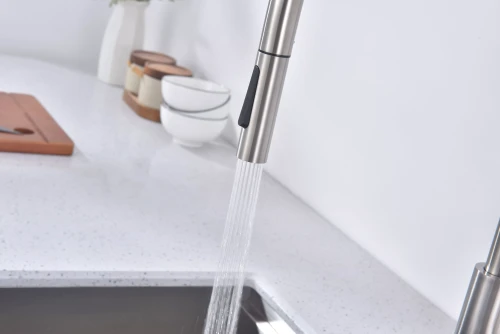 Смеситель Paulmark Senso сенсорный с режимами душ / струя Брашированная сталь