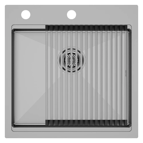 Кухонная мойка KRONER-PRO 51 Брашированная сталь