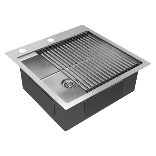 Кухонная мойка KRONER-PRO 51 Брашированная сталь