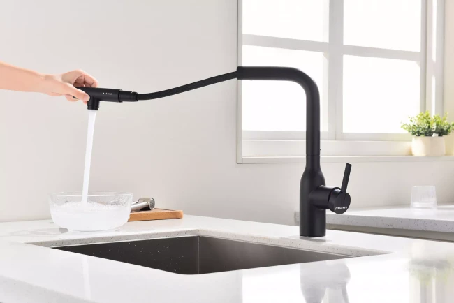 Смеситель с подключением к фильтру для воды с выдвижным изливом Paulmark Viper