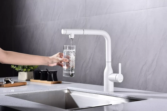 Смеситель с подключением к фильтру для воды с выдвижным изливом Paulmark Viper