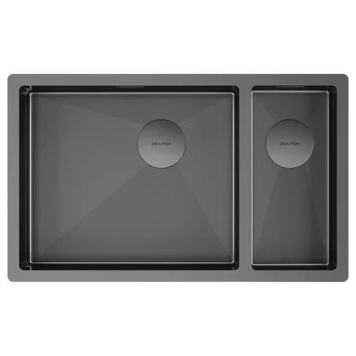 Кухонная мойка                NEXT 69/2S UNI Вороненая сталь GM