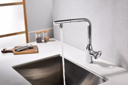 Смеситель с выдвижным изливом Paulmark Urban Хром CR