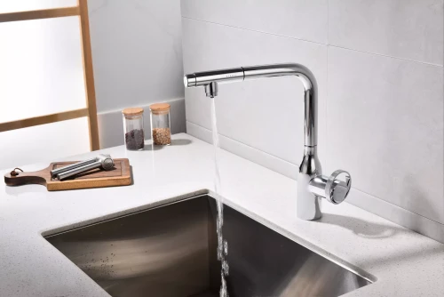 Смеситель с выдвижным изливом Paulmark Urban Хром CR