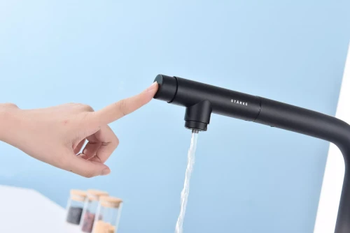 Смеситель с выдвижным изливом Paulmark Urban Антрацит