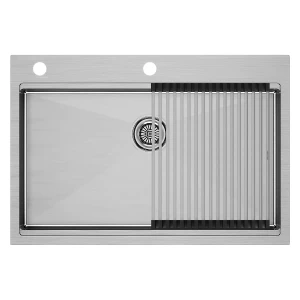 Кухонная мойка KRONER-PRO 75 из нержавеющей стали врезная