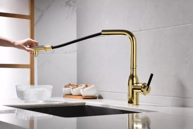 Смеситель с подключением к фильтру для воды с выдвижным изливом Paulmark Viper