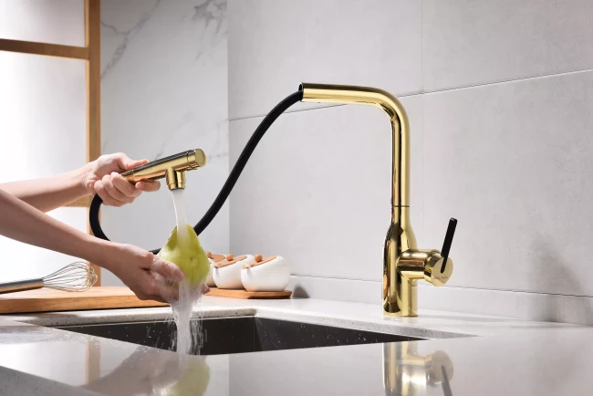 Смеситель с подключением к фильтру для воды с выдвижным изливом Paulmark Viper