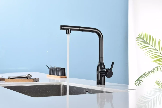 Смеситель с подключением к фильтру для воды с выдвижным изливом Paulmark Viper