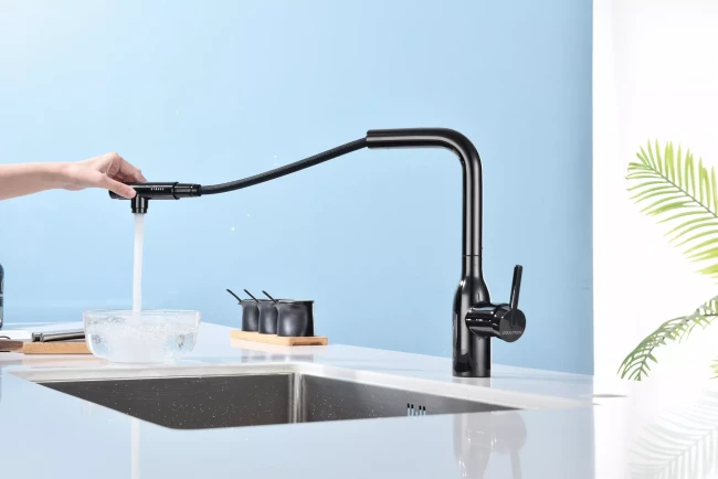 Смеситель с подключением к фильтру для воды с выдвижным изливом Paulmark Viper