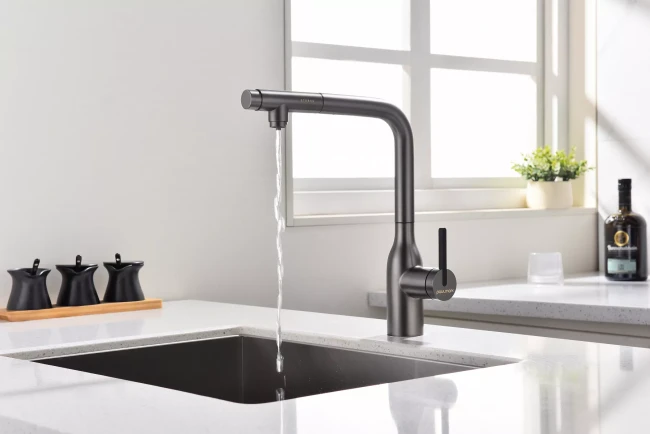 Смеситель с подключением к фильтру для воды с выдвижным изливом Paulmark Viper