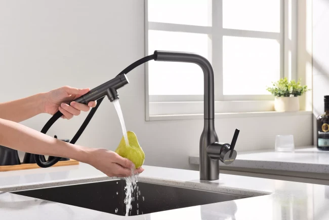 Смеситель с подключением к фильтру для воды с выдвижным изливом Paulmark Viper