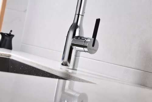 Смеситель с подключением к фильтру для воды с выдвижным изливом Paulmark Viper Хром CR