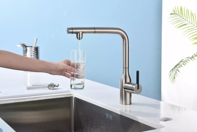 Смеситель с подключением к фильтру для воды с выдвижным изливом Paulmark Viper