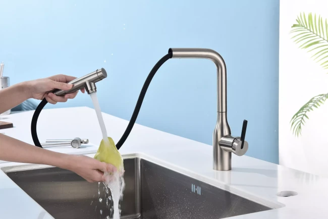 Смеситель с подключением к фильтру для воды с выдвижным изливом Paulmark Viper