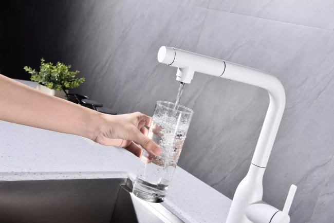 Смеситель с подключением к фильтру для воды с выдвижным изливом Paulmark Viper