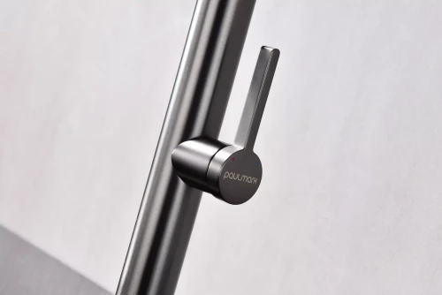 Смеситель Paulmark Leader с гибким изливом Вороненая сталь GM