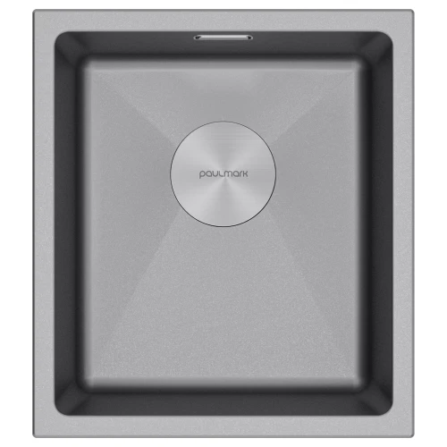 Кухонная мойка LUMI 41 UNI из искусственного гранита Серый металлик