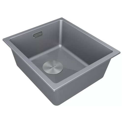 Кухонная мойка LUMI 41 UNI из искусственного гранита Серый металлик