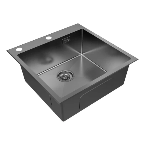 Кухонная мойка KRONER-EDGE 51 Вороненая сталь GM