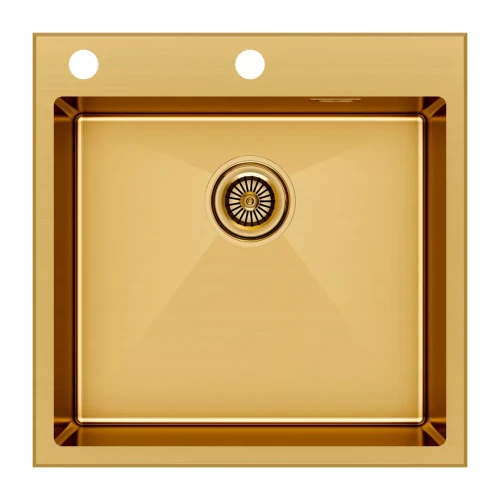 Кухонная мойка KRONER-EDGE 51 Брашированное золото BG