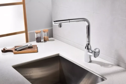 Смеситель с выдвижным изливом Paulmark Urban Хром CR