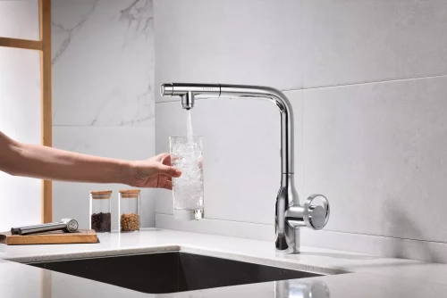 Смеситель с выдвижным изливом Paulmark Urban Хром CR