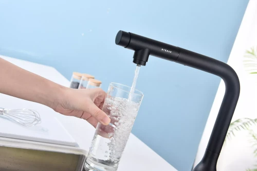 Смеситель с выдвижным изливом Paulmark Urban Антрацит