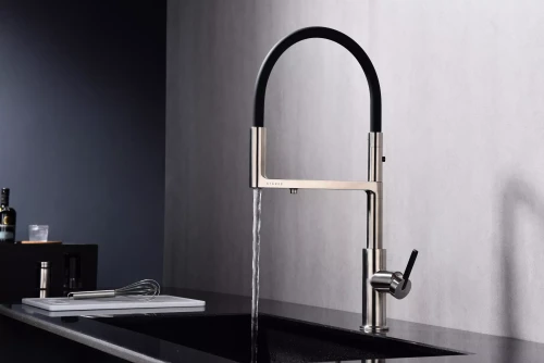 Смеситель Paulmark Tornado с подключением к фильтру для воды Брашированная сталь