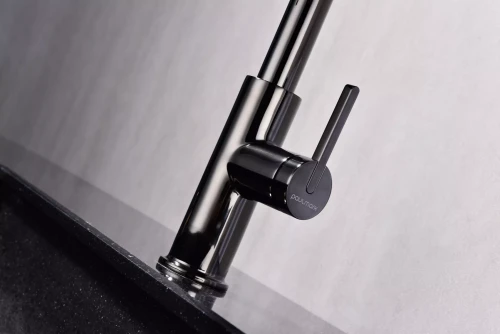 Смеситель Paulmark Tornado с подключением к фильтру для воды Глянцевый чёрный Gb