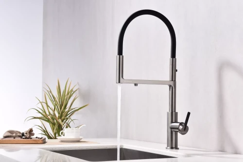 Смеситель Paulmark Tornado с подключением к фильтру для воды Вороненая сталь GM