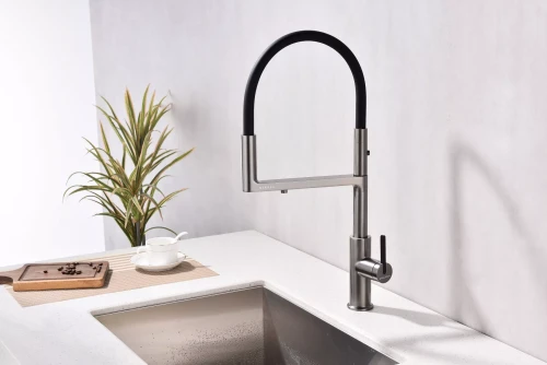 Смеситель Paulmark Tornado с подключением к фильтру для воды Вороненая сталь GM