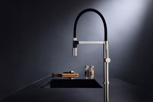 Смеситель Paulmark Leader с гибким изливом Брашированная сталь