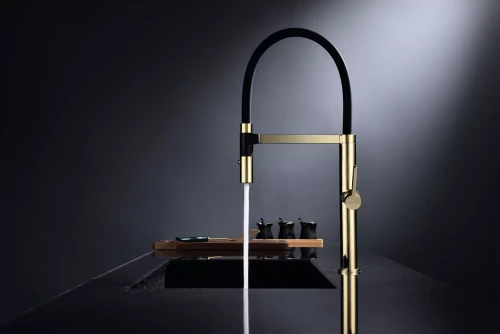 Смеситель Paulmark Leader с гибким изливом Золото G