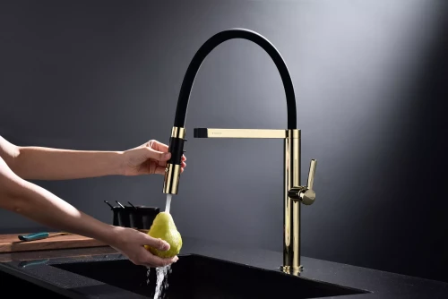 Смеситель Paulmark Leader с гибким изливом Золото G