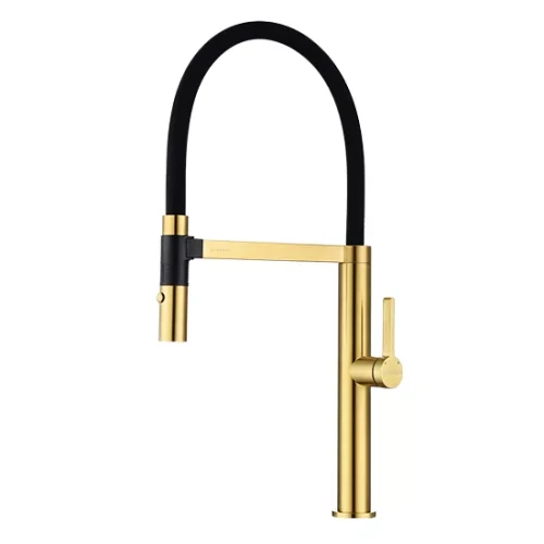 Смеситель Paulmark Leader с гибким изливом Брашированное золото BG