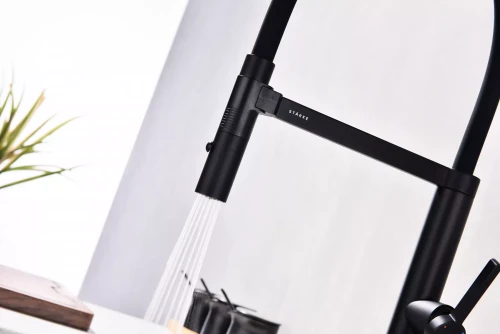 Смеситель Paulmark Leader с гибким изливом Антрацит