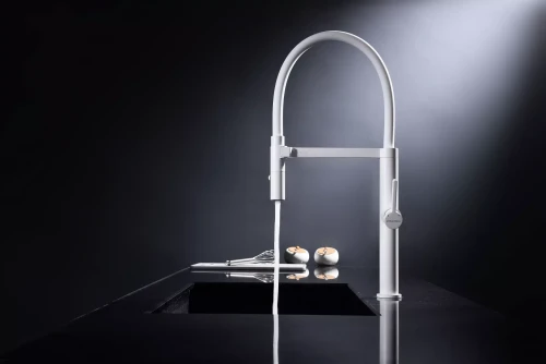 Смеситель Paulmark Leader с гибким изливом Белый матовый WH