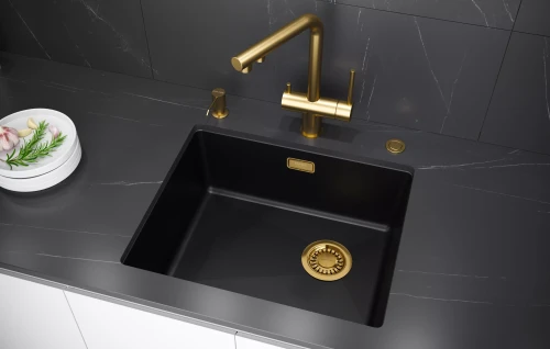 Смеситель SERPENTINE с подключением к фильтру для воды Брашированное золото BG