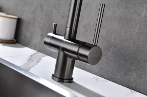 Смеситель SERPENTINE с подключением к фильтру для воды Вороненая сталь GM