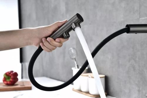 Смеситель SERPENTINE с подключением к фильтру для воды Вороненая сталь GM