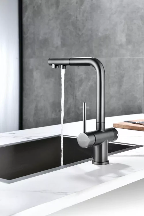 Смеситель SERPENTINE с подключением к фильтру для воды Вороненая сталь GM