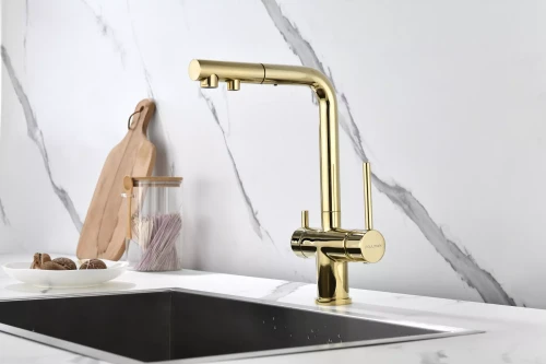 Смеситель SERPENTINE с подключением к фильтру для воды Золото G