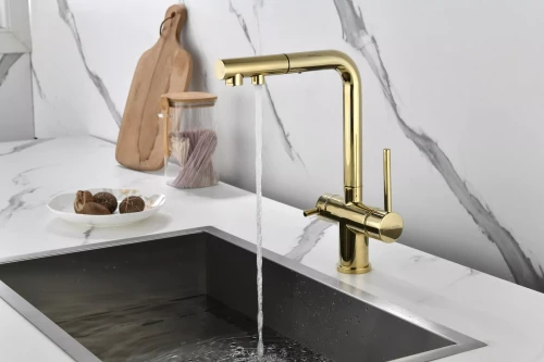 Смеситель SERPENTINE с подключением к фильтру для воды Золото G