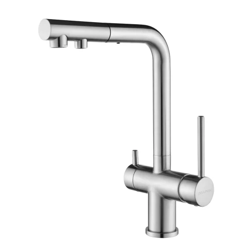 Смеситель SERPENTINE с подключением к фильтру для воды Брашированная сталь