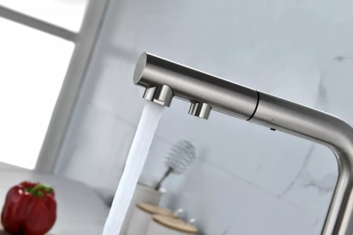 Смеситель SERPENTINE с подключением к фильтру для воды Брашированная сталь