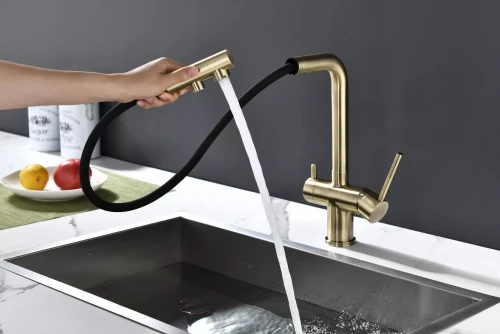 Смеситель SERPENTINE с подключением к фильтру для воды Бронза BR