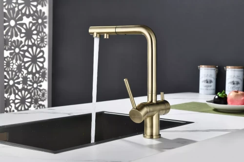 Смеситель SERPENTINE с подключением к фильтру для воды Бронза BR